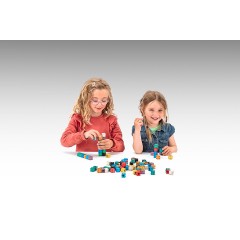 Wissner aktiv lernen Steckwurfel in 10 Farben (100 Stuck) Вставные кубики 10 цветов (100 штук)