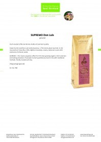 Krauterhaus Sanct Bernhardt SUPREMO Coffee Don Luis - ground, 250 г