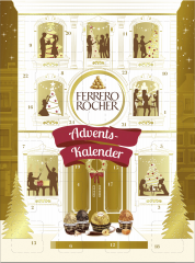 Ferrero Rocher Adventskalender 2026 258 g, Ferrero Rocher Адвент-календарь 2026 с пралине Rocher и Golden Moments, 258 г, 24 конфеты