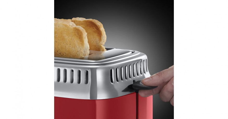 Russell Hobbs Russell Hobbs Retro Ribbon Red Toaster rot/edelstahl, 1.300 Watt, fur 2 Scheiben Toast rot/edelstahl Тостер Russell Hobbs Retro Ribbon Red, красный/нержавеющая сталь, 1300 Вт, для 2 тостов