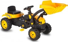 Jamara Trettraktor mit Frontlader Strong Bull gelb Педальный трактор с фронтальным погрузчиком Strong Bull желтый