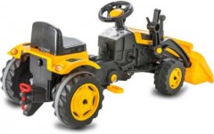 Jamara Trettraktor mit Frontlader Strong Bull gelb Педальный трактор с фронтальным погрузчиком Strong Bull желтый