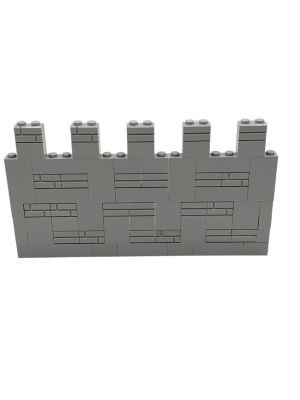 LEGO Lego MOC Mittelalter Mauer Ritter Burg - grau  - 68 Teile - neu Lego MOC Medieval Wall Knight Castle - серый - 68 деталей - новый