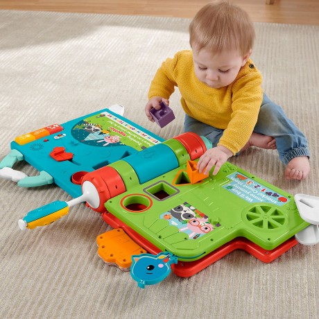 Mattel Fisher-Price Sitz Steh Erlebnisbuch mit Musik Книга Fisher-Price сидя-стоя с музыкой