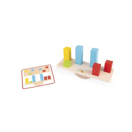 Janod Essentiel Die Gewichte Lernspiel aus Holz Babys und Kleinkinder Lernen der Begriffe der Balance Farbe auf Wasserbasis Ab 3 Jahren Essentiel Гири Деревянная развивающая игра Младенцы и дети раннего возраста Изучение понятий баланса Краска на водной о