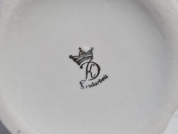 Подсвечник винтажный Dresden с розами, фарфор, 6.5 см, Германия, 1960-70гг.