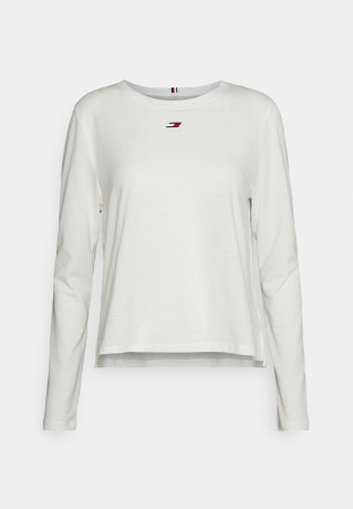 Tommy Hilfiger LONG SLEEVE TEE Long sleeved top ecru LONG SLEEVE TEE Топ с длинными рукавами экрю