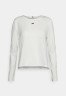 Tommy Hilfiger LONG SLEEVE TEE Long sleeved top ecru LONG SLEEVE TEE Топ с длинными рукавами экрю