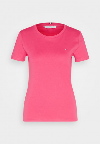 Tommy Hilfiger SLIM CODY  Print T-shirt bright cerise pink SLIM CODY Футболка с принтом ярко-вишнево-розовый