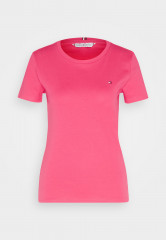 Tommy Hilfiger SLIM CODY  Print T-shirt bright cerise pink SLIM CODY Футболка с принтом ярко-вишнево-розовый