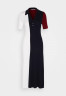 Tommy Hilfiger COLOUR BLOCK POLO DRESS Jumper dress desert sky/rouge/ecru ПЛАТЬЕ-ПОЛО COLOR BLOCK Платье-джемпер небо пустыни/румяна/экрю