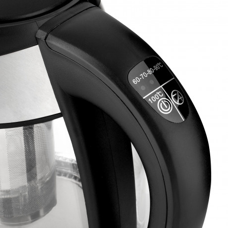 Sparsando Sparsando Wasserkocher Glaswasserkocher Edelstahl mit LED-Temperaturanzeigebeleuchtung, 1.8 l, 2200,00 W, 23Lx16Bx25Hcm mit Temperatureinstellung 60-100°C Чайник Sparsando стеклянный чайник из нержавеющей стали со светодиодной подсветкой темпер