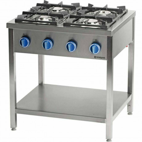 Stalgast Stalgast Gaskocher Gastro FS01430SE, (4 flammig), Pilotflamme, Edelstahl, Erdgas/Propangas  Газовая плита Stalgast Gastro FS01430SE, (4 конфорки), пилотное пламя, нержавеющая сталь, природный газ/пропан