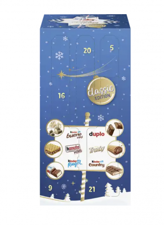 Ferrero Kinder Adventskalender 2025 3stk Адвент-календарь, 24 сладких сюрприза, 3 штуки х 295 грамм