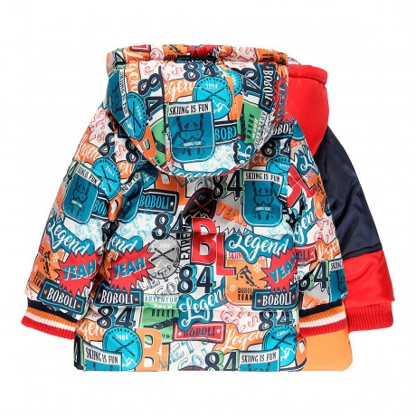 boboli Wende-Steppjacke mit Kapuze Collage Двусторонняя стеганая куртка с коллажем на капюшоне