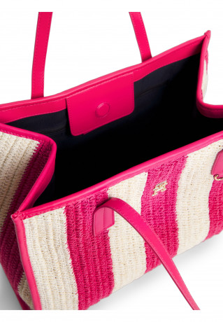 Tommy Hilfiger CITY SUMMER TOTE CROCHET Tote bag bright cerise pink CITY SUMMER TOTE CROCHET Сумка-тоут ярко-вишнево-розовый