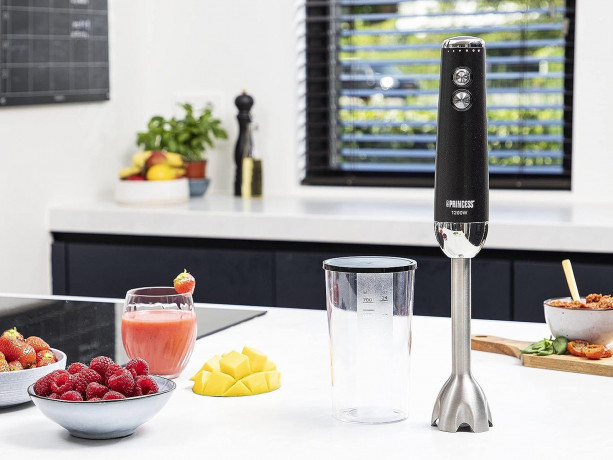 PRINCESS PRINCESS Stabmixer, 1200 W, SET Power Hand Kuchen-Mixer Purierstab Zauber Mix-Stab Turbo Funktion Ручной блендер PRINCESS, 1200 Вт, комплект, ручной миксер для тортов, волшебная палочка для смешивания с турбо-функцией
