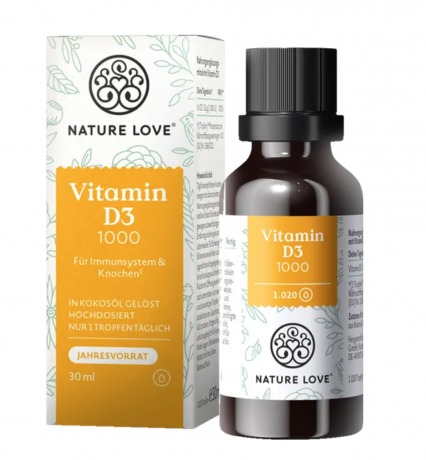 Nature Love Vitamin D3 Tropfen Витамин D3 в каплях, 30мл