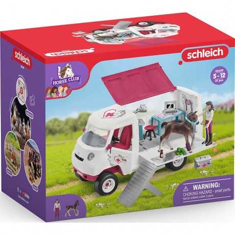 Schleich Schleich Horse Club 42439 Mobile Tierarztin mit Hannoveraner Fohlen Schleich Horse Club 42439 Мобильный ветеринар с ганноверским жеребенком