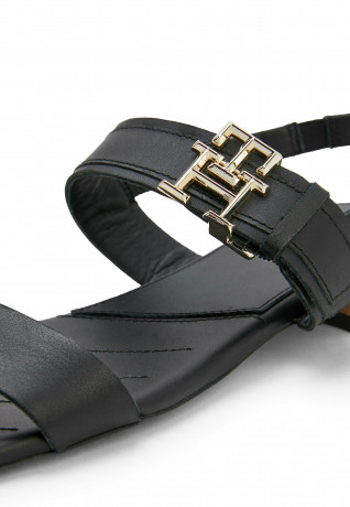 Tommy Hilfiger MONOGRAM TOE Sandals black ПАЛЬЦЫ С МОНОГРАММОЙ Сандалии черный