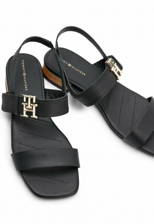 Tommy Hilfiger MONOGRAM TOE Sandals black ПАЛЬЦЫ С МОНОГРАММОЙ Сандалии черный