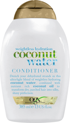 OGX Water Смываемый Кондиционер для Волос с Кокосовым Маслом, 385 мл