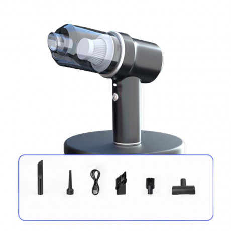 TUABUR TUABUR Akku-Handstaubsauger Kabelloser All-in-One-beleuchteter 3-in-1-Mini-Staubsauger, 8000pa Staubsauger, multifunktionaler Akku-Handstaubsauger mit LED-Beleuchtung, Geeignet fur Autos, Wohnungen und Buros Blau Беспроводной ручной пылесос TUABUR 