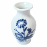 Kwangdong Винтажная белая ваза в китайском стиле "Синие цветы", 7см x 4см, Китай, 1960-70гг.