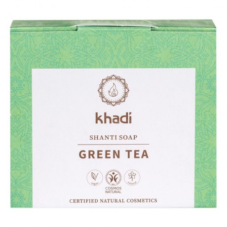 Khadi Naturkosmetik Shanti Soap Green Tea 100g  Мыло Шанти Зеленый чай 100г