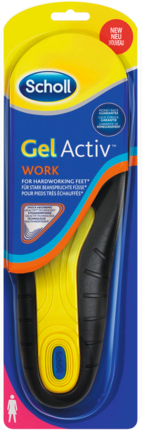 Scholl Гель Activ Work Einlegesohlen fur Frauen, Женские Стельки для Обуви для Тех кто много работает на Ногах 2 шт