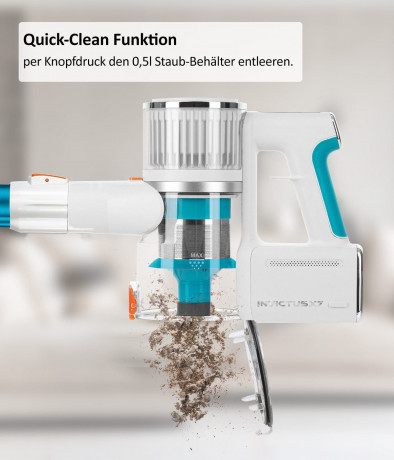 Genius Genius Akku-Hand-und Stielstaubsauger INVICTUS X7 Facelift Akkustaubsauger Set 20-tlg. Nass-Trockensauger, beutellos, Kombi-Burste Reinigungs-Aufbewahrungsstation bis 60 Min Laufzeit Беспроводной ручной пылесос Genius INVICTUS X7 Набор беспроводны