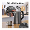 Profi Cook Wasserkocher Электрический чайник 501293 нержавеющая сталь, мощностью 2200 Вт, с автоотключением, тёмно-серый