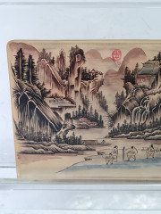 Декоративная 3Д картина в стекле &quot;Горный пейзаж. Китай&quot;, 18,5 x 3 x 11,5 см, Германия, 1960-70гг. 