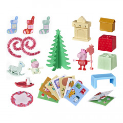 Hasbro Peppa Pig Peppas & Evies Adventskalender 2026, 2 Figuren, 15 Accessoires und 8 Stickerboegen, Hasbro Peppa Pig Адвент-календарь 2026 с фигурками Пеппы и малышки Иви, 15 аксессуарами и 8 листами наклеек
