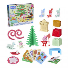 Hasbro Peppa Pig Peppas & Evies Adventskalender 2026, 2 Figuren, 15 Accessoires und 8 Stickerboegen, Hasbro Peppa Pig Адвент-календарь 2026 с фигурками Пеппы и малышки Иви, 15 аксессуарами и 8 листами наклеек