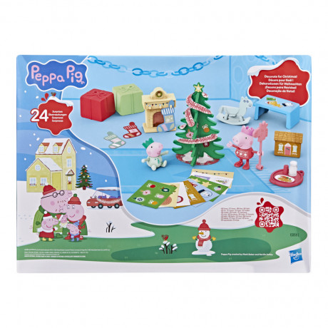 Hasbro Peppa Pig Peppas & Evies Adventskalender 2026, 2 Figuren, 15 Accessoires und 8 Stickerboegen, Hasbro Peppa Pig Адвент-календарь 2026 с фигурками Пеппы и малышки Иви, 15 аксессуарами и 8 листами наклеек