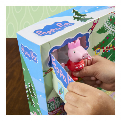 Hasbro Peppa Pig Peppas & Evies Adventskalender 2026, 2 Figuren, 15 Accessoires und 8 Stickerboegen, Hasbro Peppa Pig Адвент-календарь 2026 с фигурками Пеппы и малышки Иви, 15 аксессуарами и 8 листами наклеек