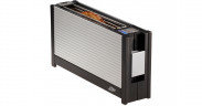 ritter ritter Langschlitz-Toaster volcano 3 aluminium/schwarz, 1.000 Watt, fur 2 Scheiben Toast aluminium/schwarz Тостер Ritter Volcano 3 с длинными слотами, алюминий/черный, 1000 Вт, на 2 ломтика тостов
