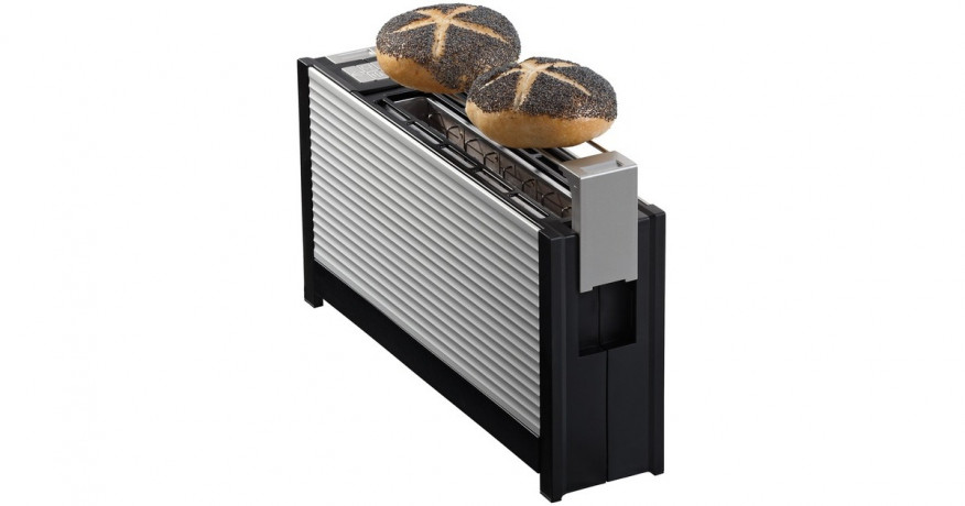 ritter ritter Langschlitz-Toaster volcano 3 aluminium/schwarz, 1.000 Watt, fur 2 Scheiben Toast aluminium/schwarz Тостер Ritter Volcano 3 с длинными слотами, алюминий/черный, 1000 Вт, на 2 ломтика тостов