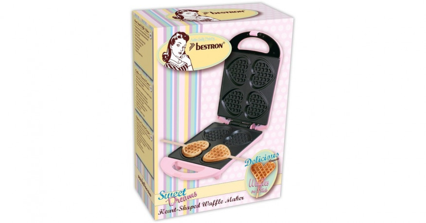 Bestron Bestron Herzwaffeleisen DSW271P rosa, 780 Watt rosa Вафельница Bestron сердце DSW271P розовая, 780 Вт