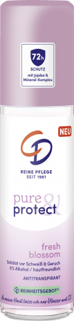 CD Pure & Protect Zerstaeuber Fresh Blossom 75 ml, Антиперспирант с помповым распылителем и цветочным ароматом, защита от пота и запаха до 72 часов, 75 мл
