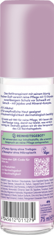 CD Pure & Protect Zerstaeuber Fresh Blossom 75 ml, Антиперспирант с помповым распылителем и цветочным ароматом, защита от пота и запаха до 72 часов, 75 мл