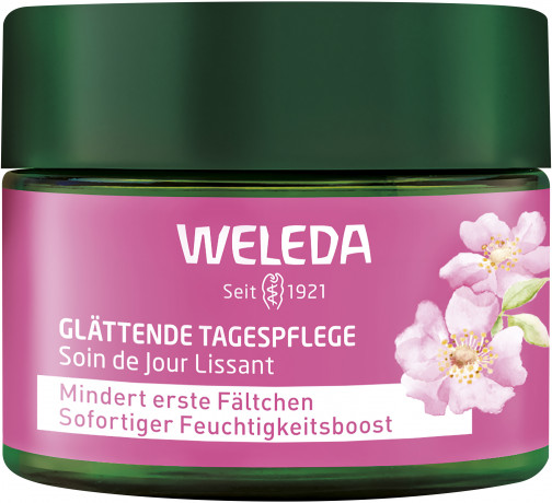 WELEDA Glaettende Tagespflege, 40 ml, Разглаживающий дневной крем с дикой розой и белым чаем при первых признаках старения, 40 мл