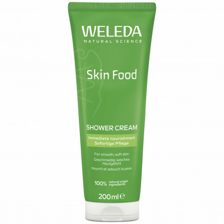 WELEDA Skin Food Shower Cream, 200 ml, Питательный крем-гель для душа Skin Food с растительным комплексом Phyto Infusion, 200 мл