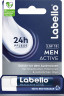 Labello Men Active LSF 15, Мужской бесцветный бальзам для губ с маслом ши для питания и защиты от сухости, SPF 15, 4,8 г