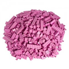 LEGO LEGO Steine Rosa gemischt - 100  Stuck  - Pink brick Mix LEGO кирпичи розовые смешанные - 100 штук - Розовый кирпичный микс