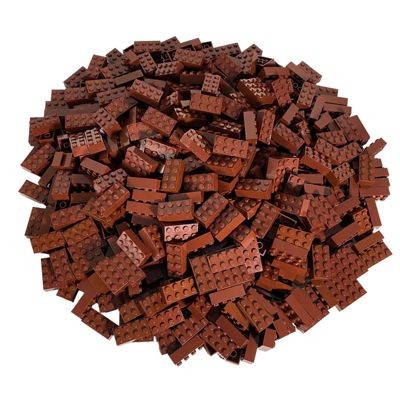 LEGO LEGO 2x4 Steine Rotbraun - 250 Stuck - Reddish brown bricks 3001 LEGO 2x4 кирпичи красновато-коричневого цвета - 250 штук - красновато-коричневые кирпичи 3001
