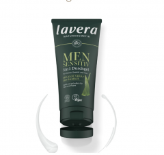 LAVERA Men sensitiv 3in1 Duschgel, 200 ml, Лавера Гель для душа для чувствительной мужской кожи, био-алоэ вера, 200 мл