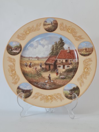 Seltmann Weiden Декоративная тарелка Jahresteller Kornernte, номерная 616, 25,5 см, Германия, 1989г.