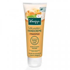 Kneipp Sekunden Hand und Nagel Creme, 75 ml, Kneipp быстровпитывающийся крем для рук и ногтей с абрикосом и маслом марулы, 75 мл